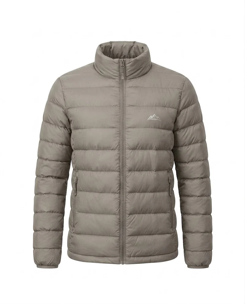 Damen nan leichte packbare kurze gesteppte Jacke mit hohem Stehkragen und aufgesetzten Taschen