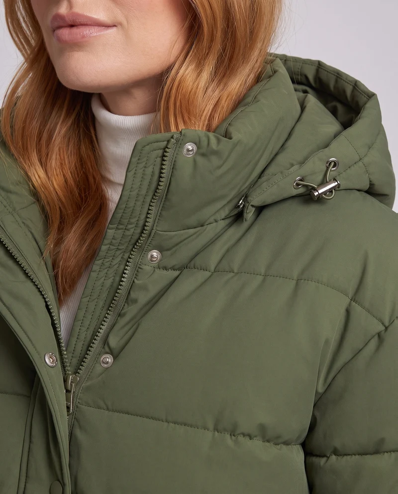 Damen oversized gesteppte Kapuzenjacke mit wärmender Thermo-Isolierung
