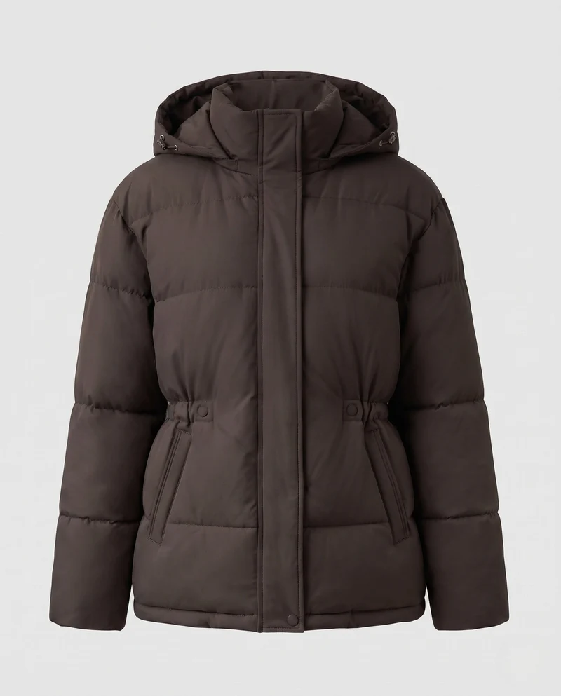 Damen oversized gesteppte Kapuzenjacke mit wärmender Thermo-Isolierung