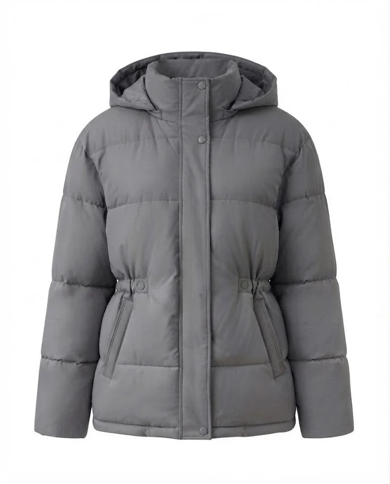 Damen oversized gesteppte Kapuzenjacke mit wärmender Thermo-Isolierung
