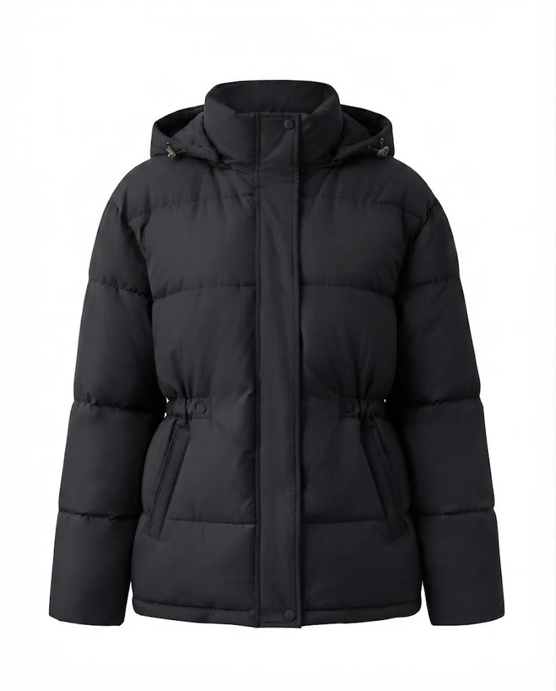 Damen oversized gesteppte Kapuzenjacke mit wärmender Thermo-Isolierung