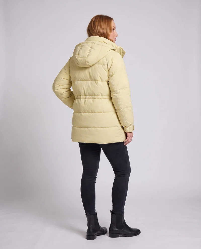 Damen übergroße Thermoparkas mit Kapuze, großen Klappen Taschen und elastischen Ärmelbündchen