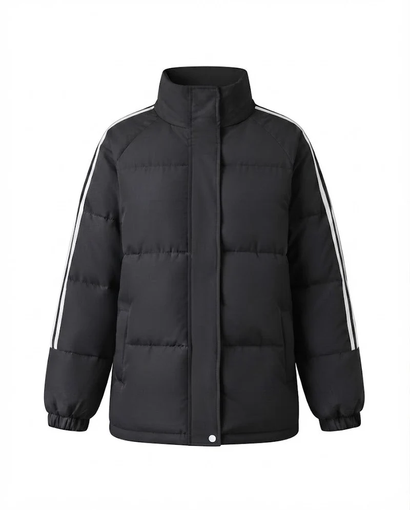 Damen nan sportlicher gesteppten Stadt-Puffer mit ergonomischem Stehkragen und reflektierenden Armstreifen