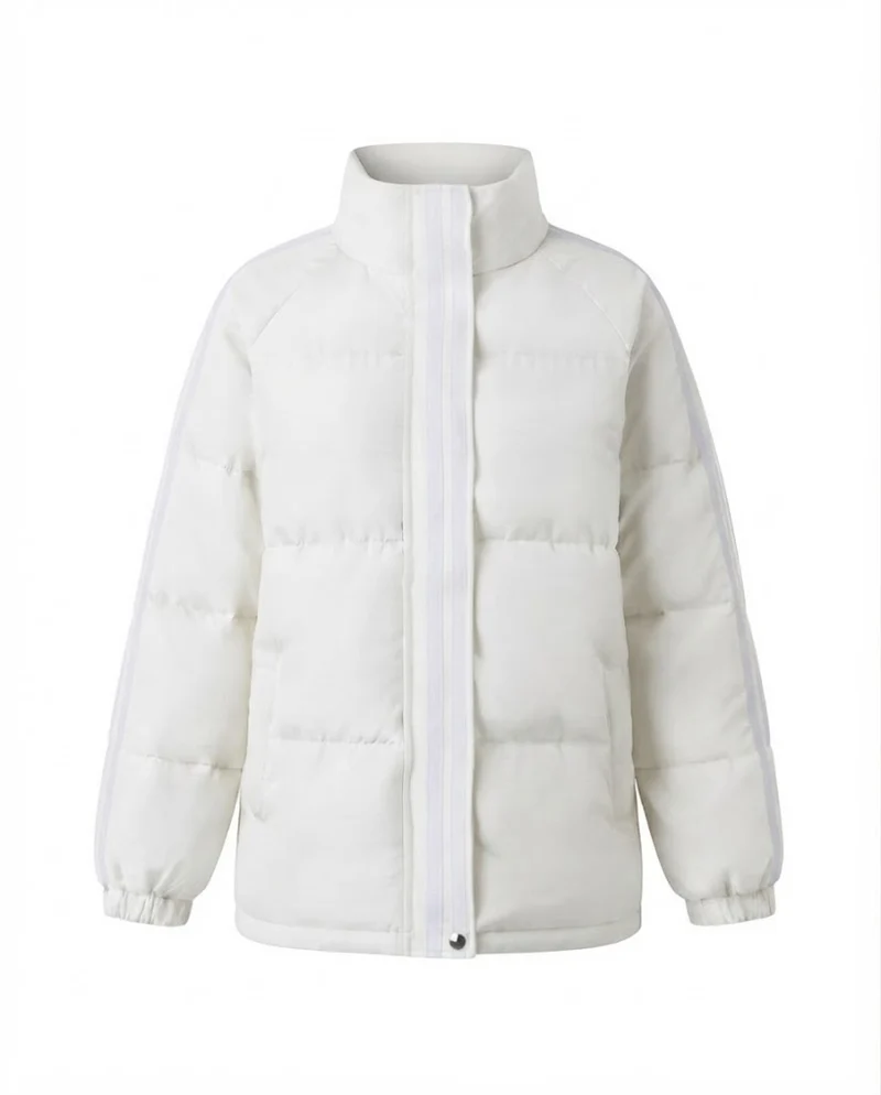 Damen nan sportlicher gesteppten Stadt-Puffer mit ergonomischem Stehkragen und reflektierenden Armstreifen