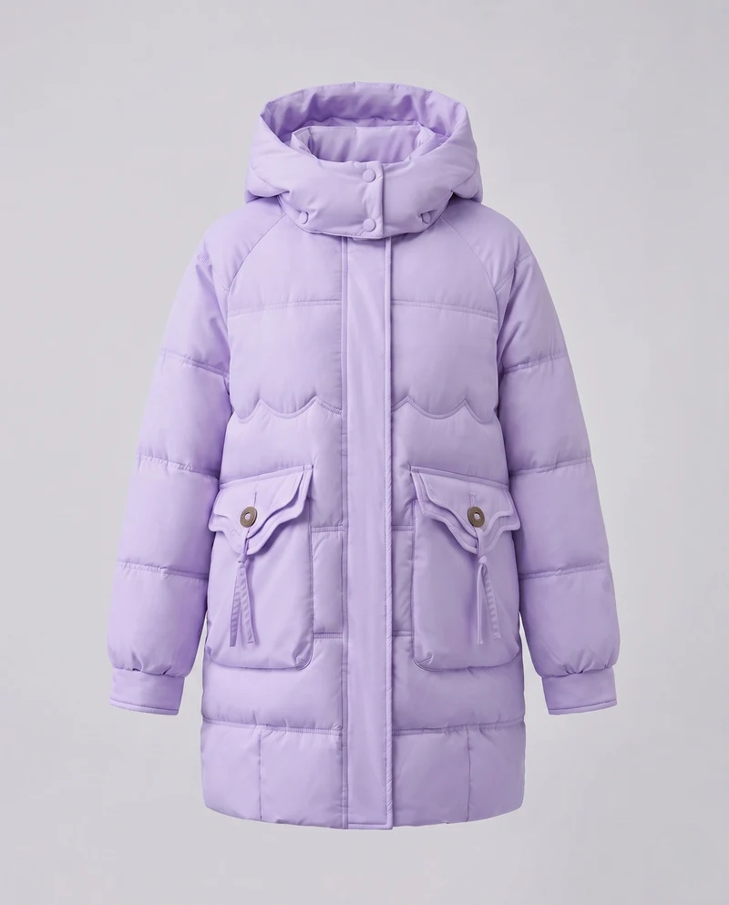 Damen urbane thermische Parka mit ergonomischer Kapuze, verdecktem Reißverschluss und großzügigen Sicherheitstaschen