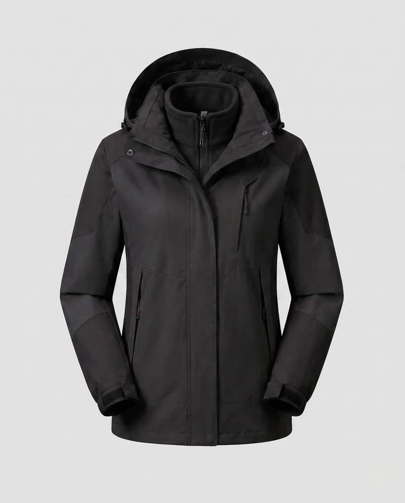 Damen Colorblock Leicht Übergangsjacke mit atmungsaktiver Membran und herausnehmbarem Innenwesten