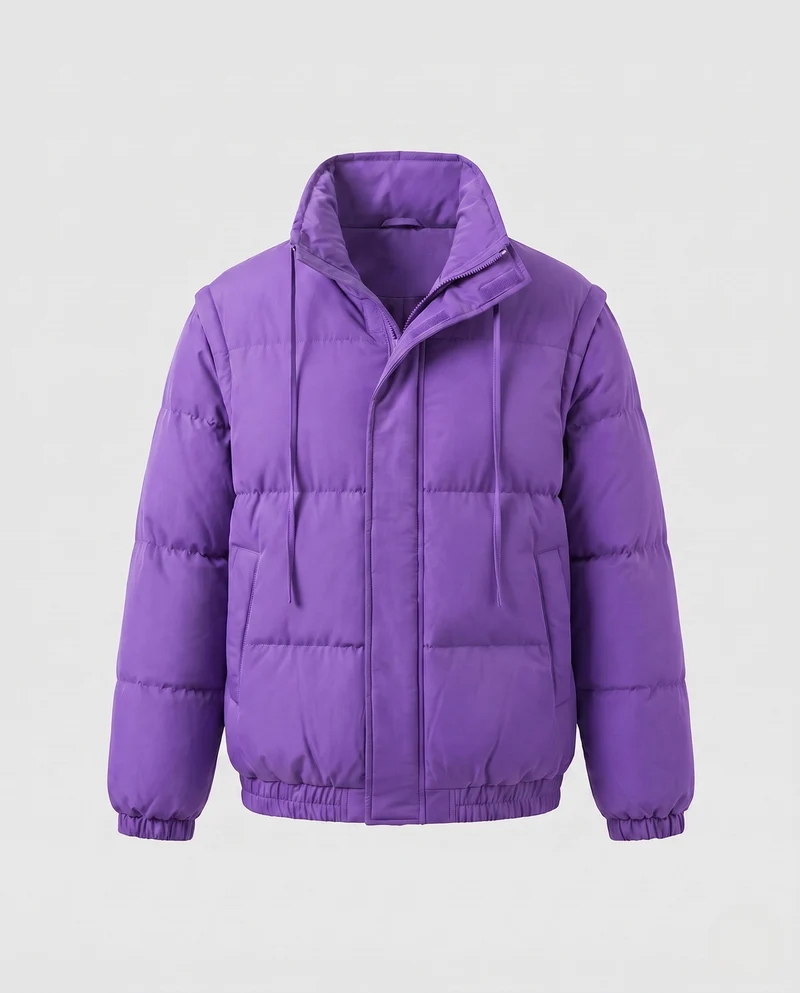 Damen ultraleichte oversized gesteppte Jacke mit hohem Stehkragen und elastischem Saum