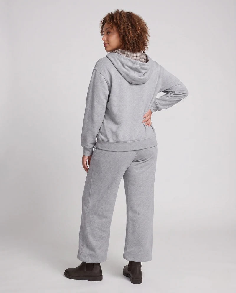 Damen Zweiteiler Freizeitset Hoodie mit halbem Reißverschluss und lockerer Jogginghose