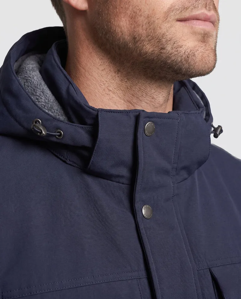 Herren Funktionswinterjacke mit Kapuze, wasserabweisendem Außenmaterial und weichem thermischen Futter