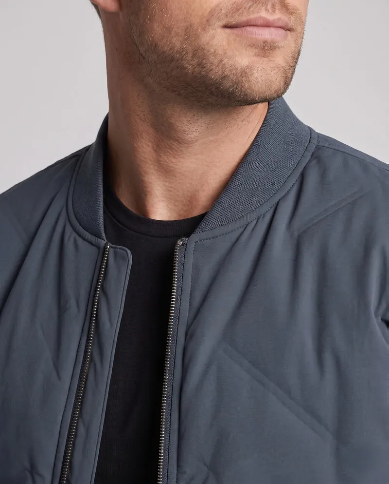 Herren leichte urbane Utility Bomberjacke mit thermoregulierendem Futter und elastischen Bündchen