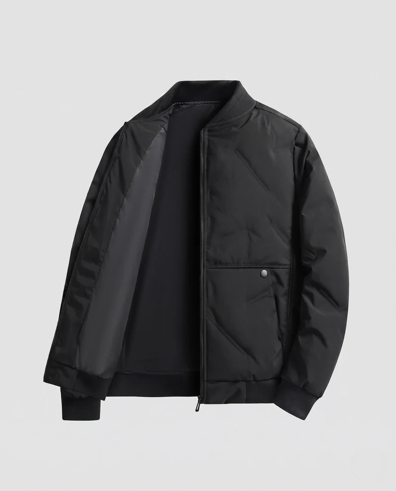 Herren leichte urbane Utility Bomberjacke mit thermoregulierendem Futter und elastischen Bündchen
