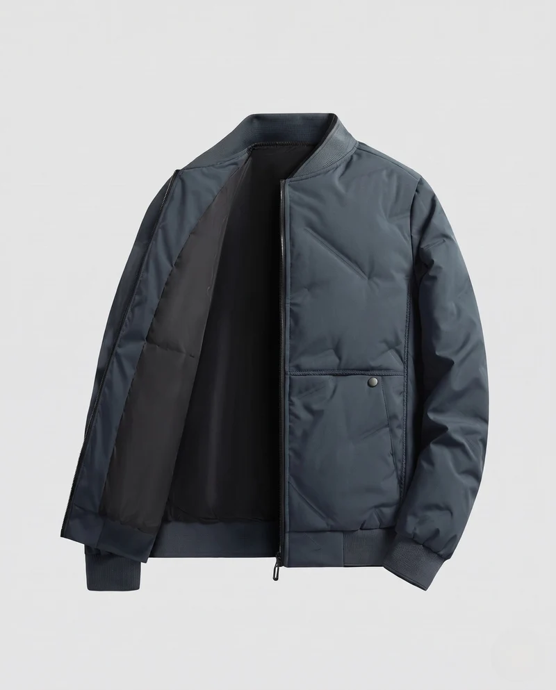 Herren leichte urbane Utility Bomberjacke mit thermoregulierendem Futter und elastischen Bündchen
