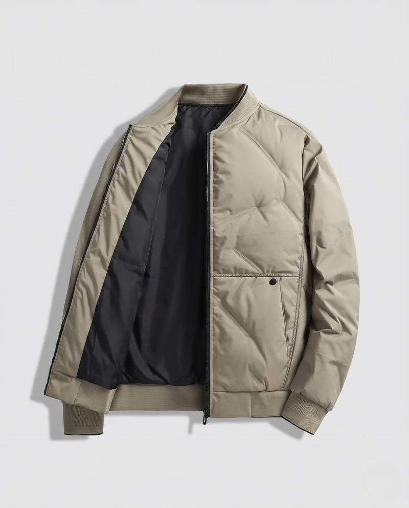 Herren leichte urbane Utility Bomberjacke mit thermoregulierendem Futter und elastischen Bündchen
