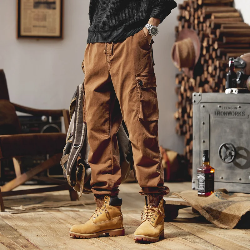 Herren Utility-Cargohose im Joggerstil mit elastischem Bund und Mehrfachtaschen Drune
