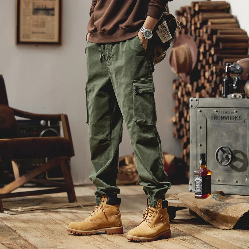 Herren Utility-Cargohose im Joggerstil mit elastischem Bund und Mehrfachtaschen Drune