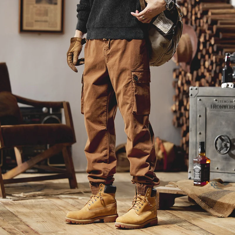 Herren Utility-Cargohose im Joggerstil mit elastischem Bund und Mehrfachtaschen Drune