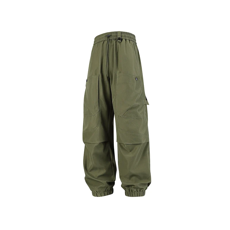 Herren Utility-Cargohose im Joggerstil mit elastischem Bund und großvolumigen Klappentaschen Drune