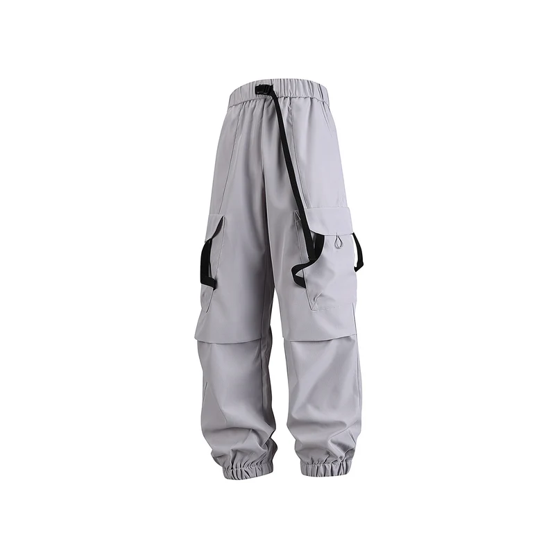 Herren Utility-Cargohose im Joggerstil mit Elastikbund, Klapp-Taschen und verstellbaren Riemen Drune