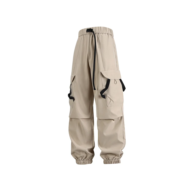 Herren Utility-Cargohose im Joggerstil mit Elastikbund, Klapp-Taschen und verstellbaren Riemen Drune