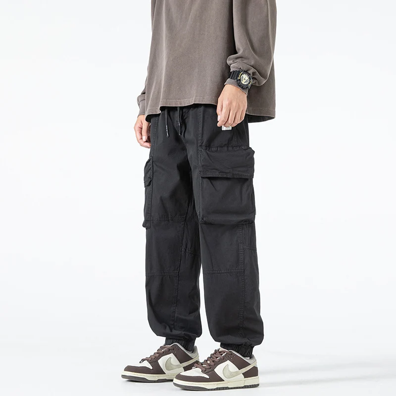 Herren Utility-Cargo-Jogginghose im Workwear-Look mit Tunnelzugbund und elastischen Beinabschlüssen Drune