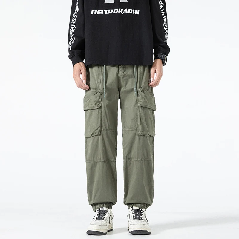 Herren Utility-Cargo-Jogginghose im Workwear-Look mit Tunnelzugbund und elastischen Beinabschlüssen Drune