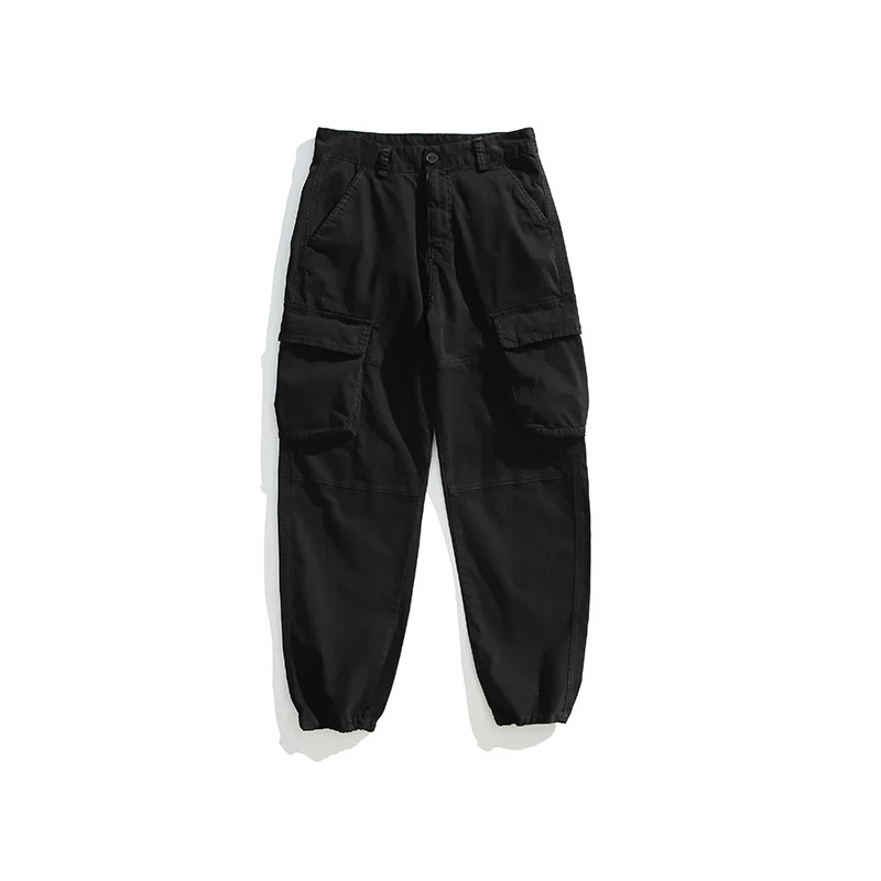 Herren Utility-Cargo-Joggerhose mit elastischem Knöchelabschluss und Mehrfach-Klappentaschen Drune
