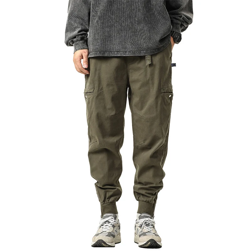 Herren Utility-Cargo-Joggerhose aus robustem Baumwoll-Twill mit Knöchel-Reißverschluss Drune