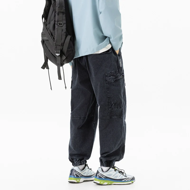 Herren Utility-Cargo-Jogger mit Gummibund, Mehrfachtaschen und Kordelzug Drune