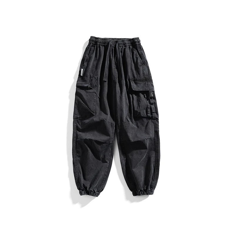 Herren Utility-Cargo-Jogger mit Gummibund, Mehrfachtaschen und Kordelzug Drune