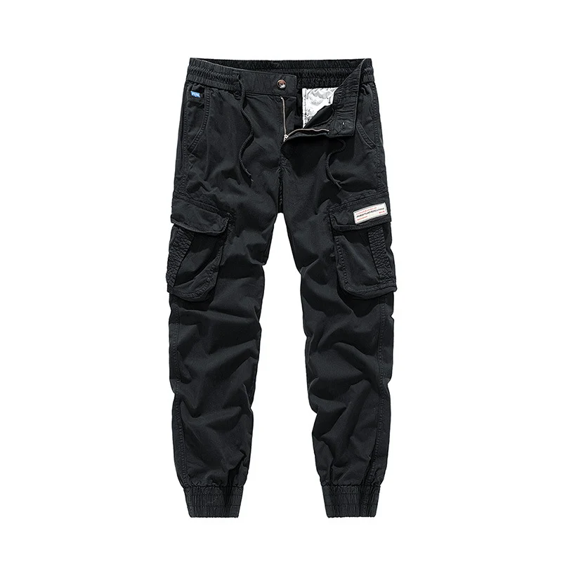 Herren Utility‑Cargo‑Jogger mit elastischem Komfortbund, Mehrfach‑Klappentaschen und gerippten Knöchelbündchen Drune