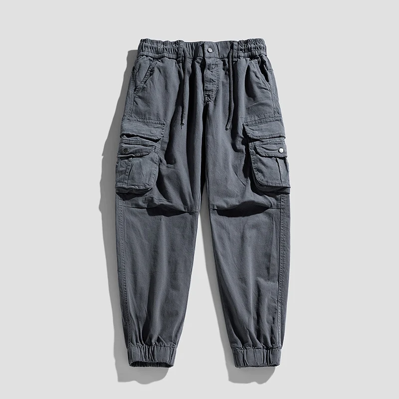 Herren Utility-Cargo-Jogger mit Elastikbund, Tunnelzug und Mehrfachtaschen Drune