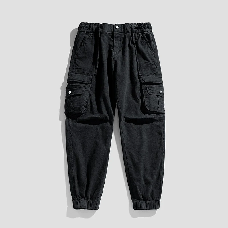 Herren Utility-Cargo-Jogger mit Elastikbund, Tunnelzug und Mehrfachtaschen Drune