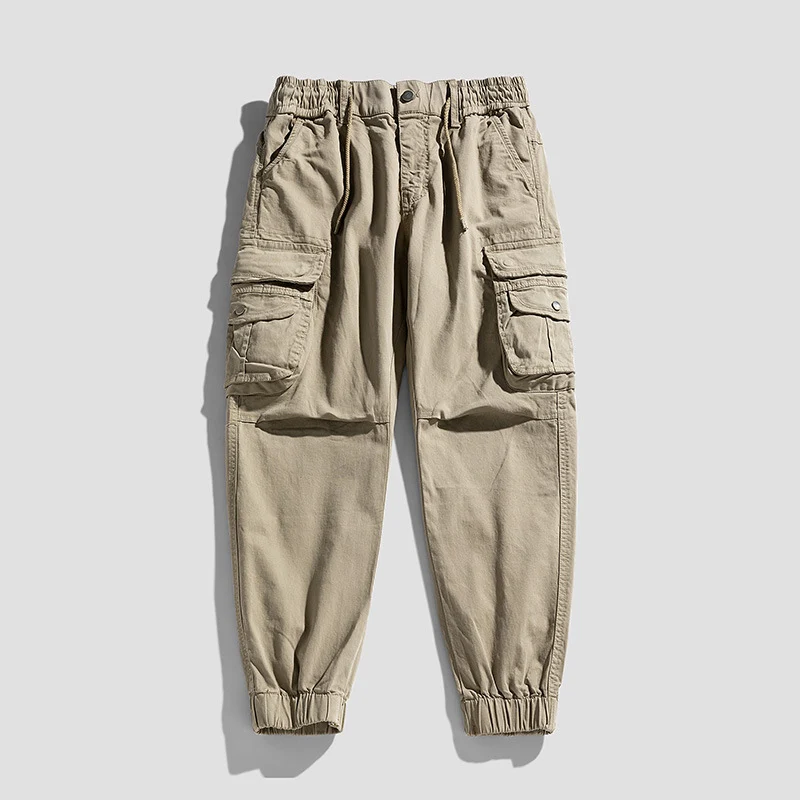 Herren Utility-Cargo-Jogger mit Elastikbund, Tunnelzug und Mehrfachtaschen Drune