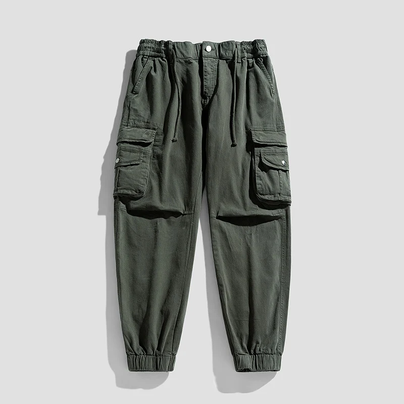 Herren Utility-Cargo-Jogger mit Elastikbund, Tunnelzug und Mehrfachtaschen Drune