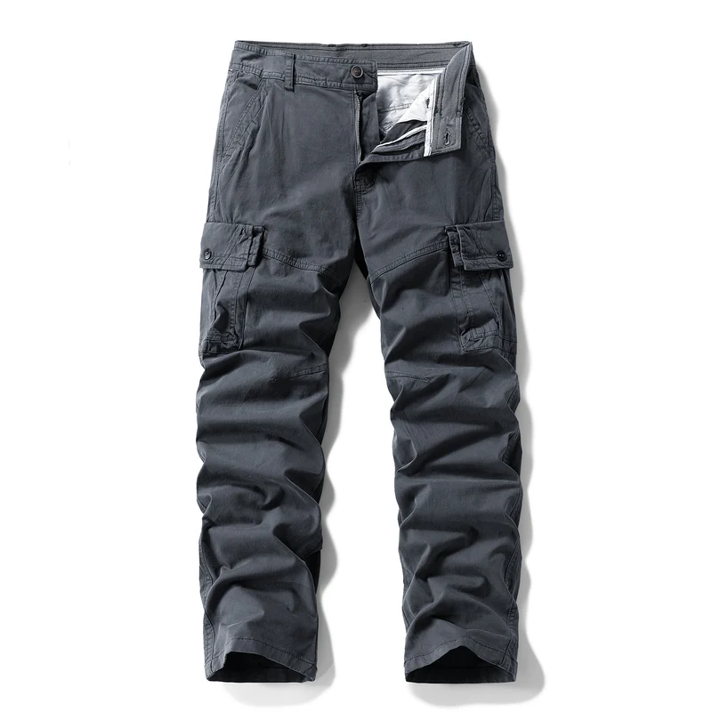 Herren Utility-Cargo-Hose im Vintage-Workwear-Look mit verstärkten Kniepartien und extra Stauraum Drune