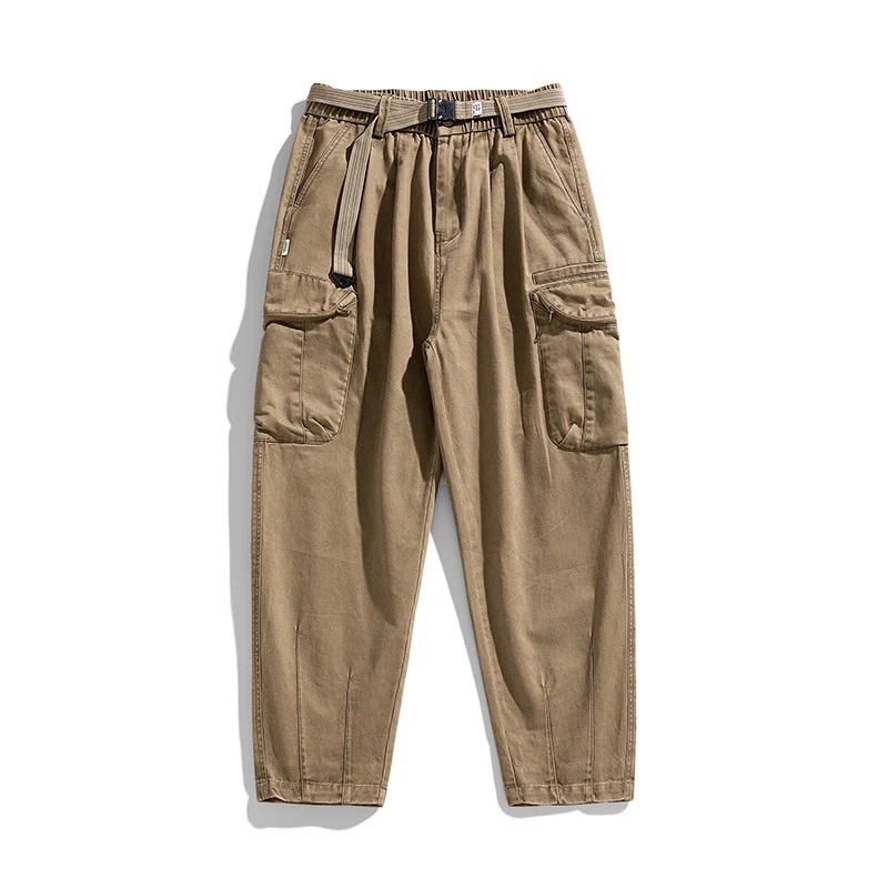 Herren Utility‑Cargo‑Hose im relaxed‑tapered Schnitt mit Elastikbund und großvolumigen Klappentaschen Drune