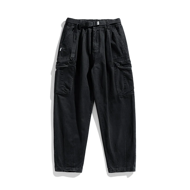 Herren Utility‑Cargo‑Hose im relaxed‑tapered Schnitt mit Elastikbund und großvolumigen Klappentaschen Drune
