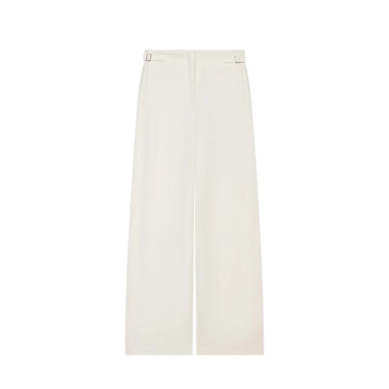 Damen Weite High Waist Culotte‑Hose mit klarer Frontnaht und seitlichen Taillenriegeln Drune