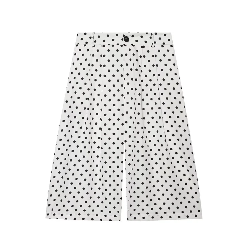Damen Weite Culotte-Hose mit hohem Bund und soften Kellerfalten Drune