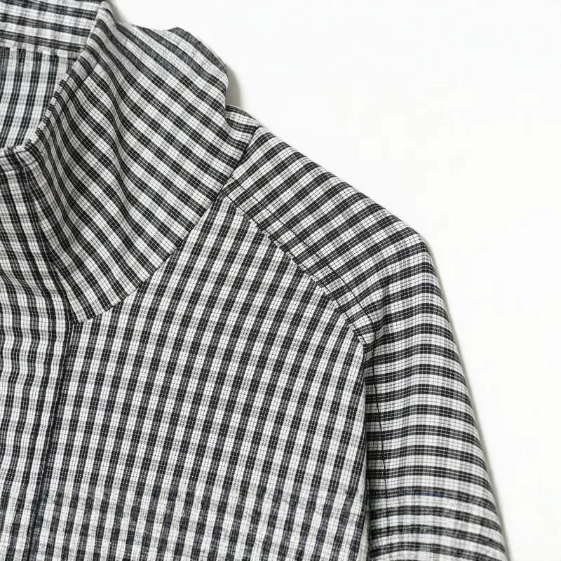 Damen Kariertes Cropped-Blouson mit Stehkragen, Reißverschluss und elastischem Saum Drune
