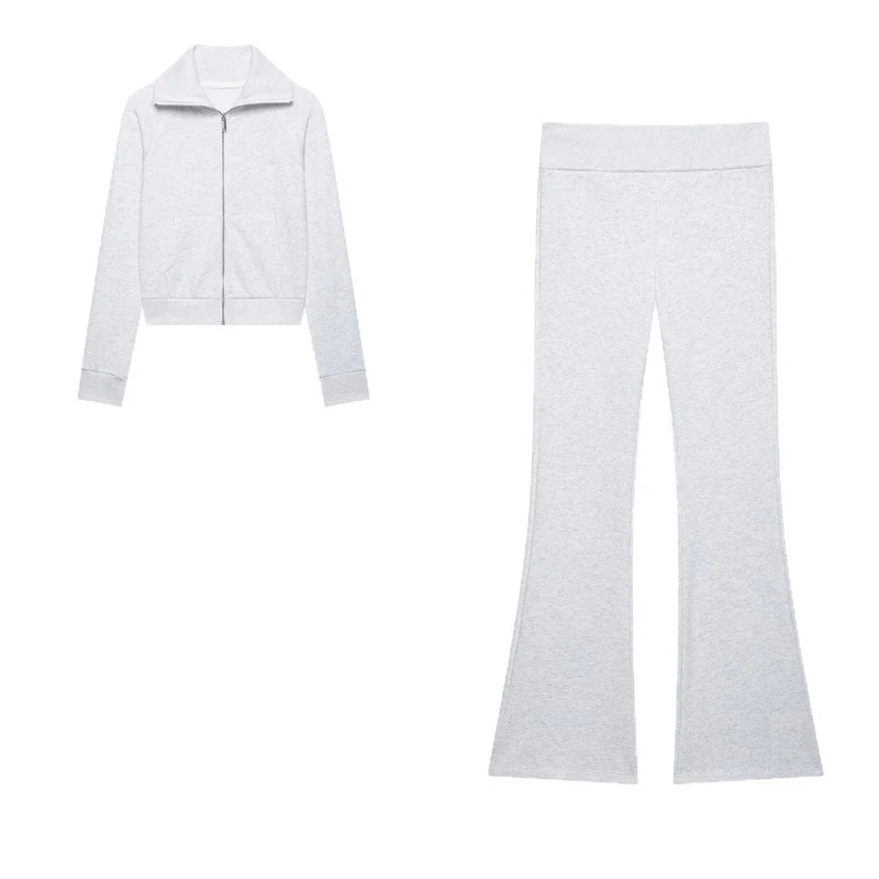 Damen Hochtaillierte Stretch-Flared-Hose mit weitem Schlag und elastischem Bund Drune