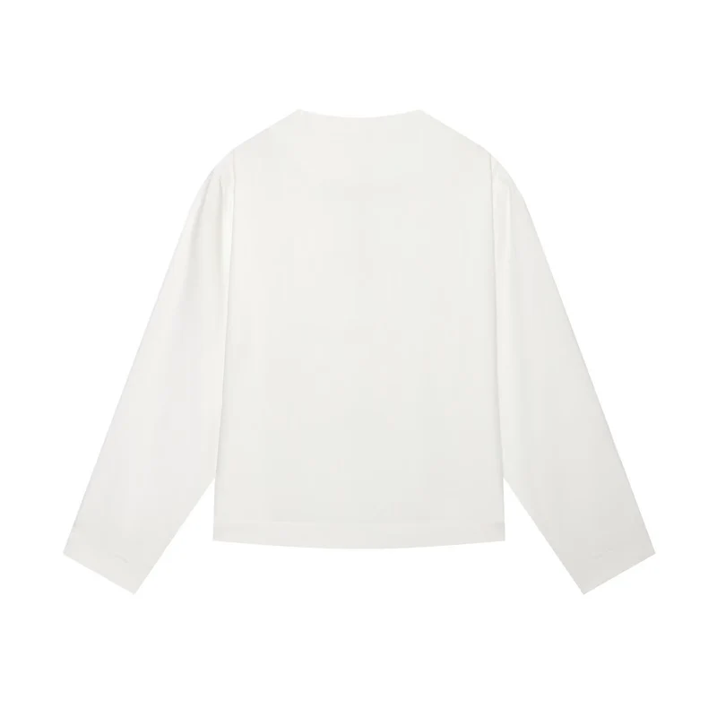 Damen Boxy-Jacke mit Mandarin-Kragen und dekorativen Knotenverschlüssen Drune