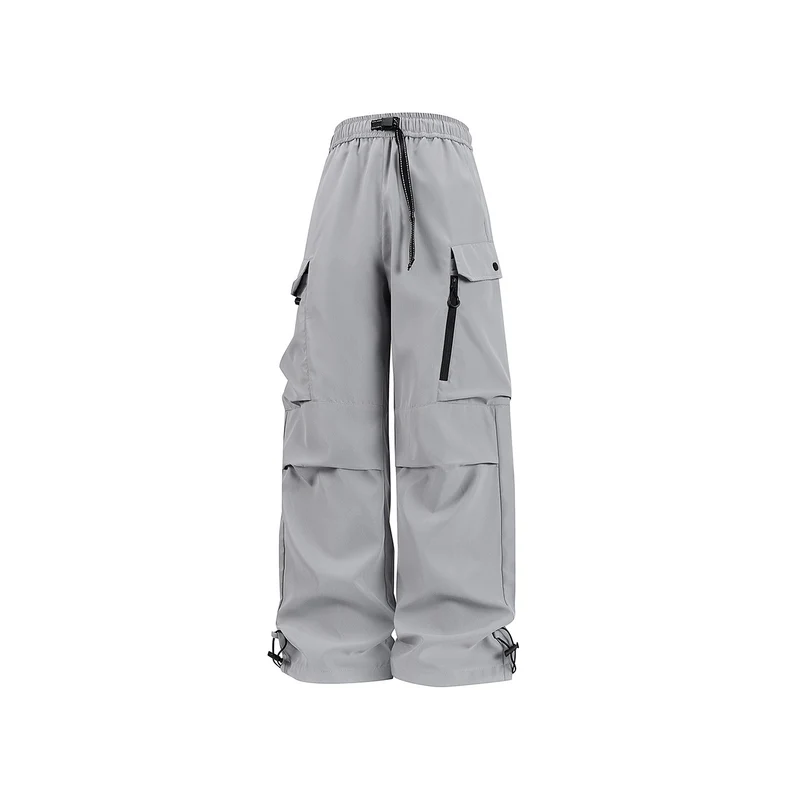 Unisex Weite technische Cargo-Hose mit Multifachtaschen, Tunnelzug und verstellbaren Beinabschlüssen Drune
