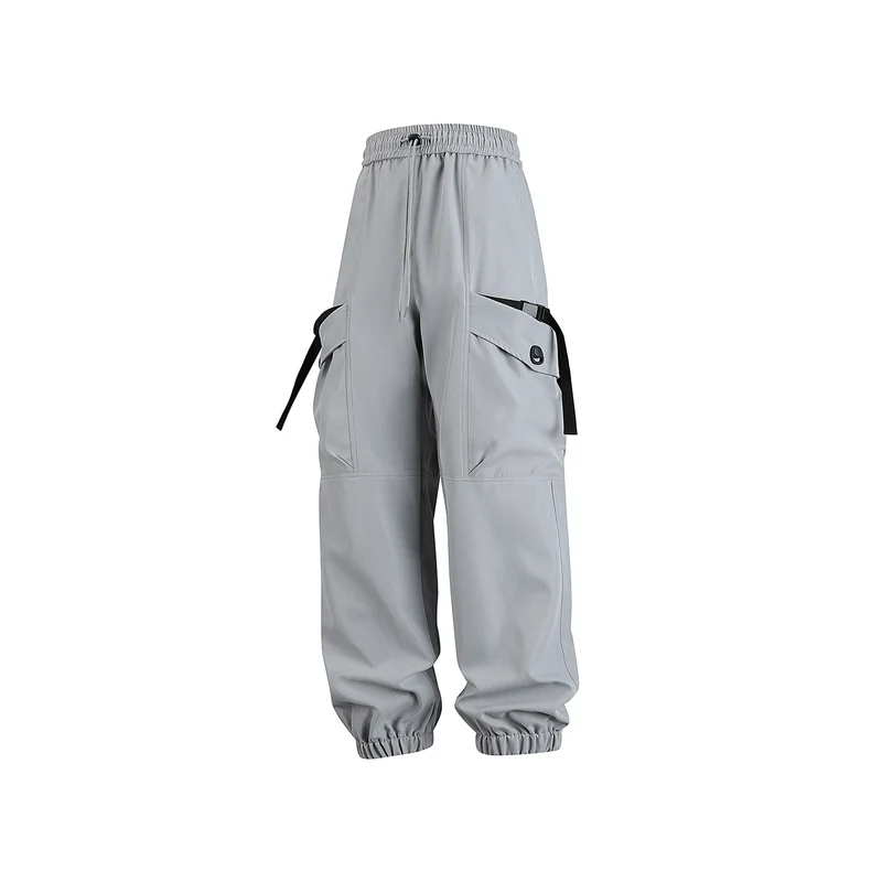 Unisex Weite Technical-Cargo-Jogginghose mit verstellbarem Tunnelzug, großen Klapptaschen und elastischem Knöchelabschluss Drune
