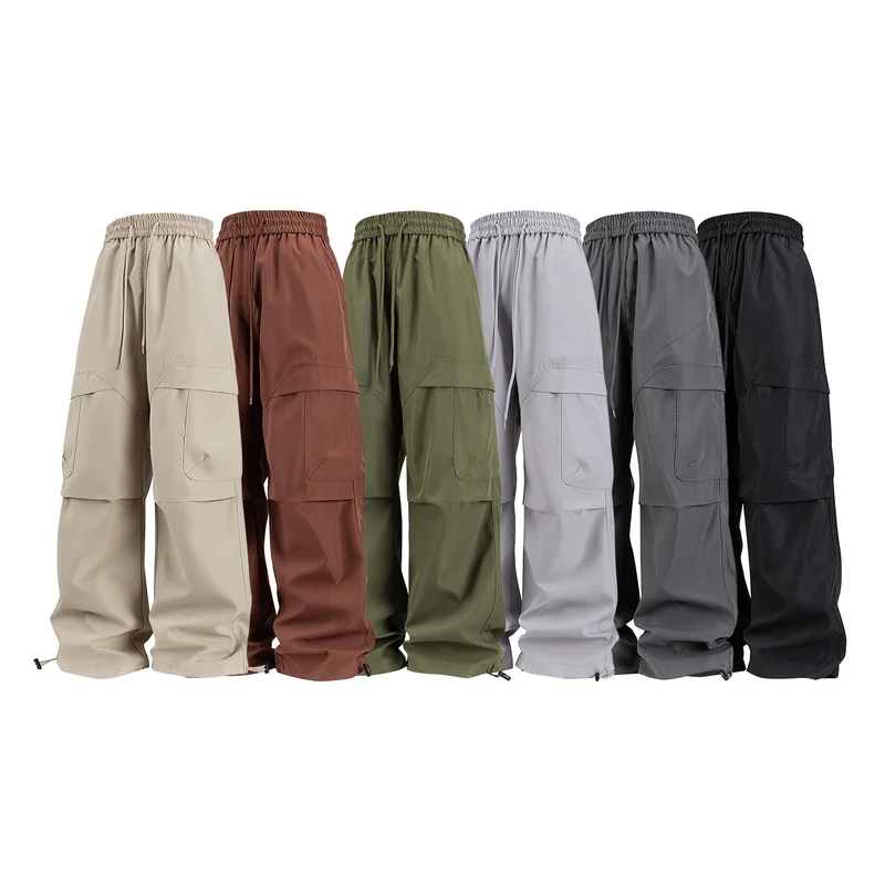 Unisex Weite Cargo-Hose im Utility-Baggy-Stil mit Elastikbund und verstellbaren Beinabschlüssen Drune