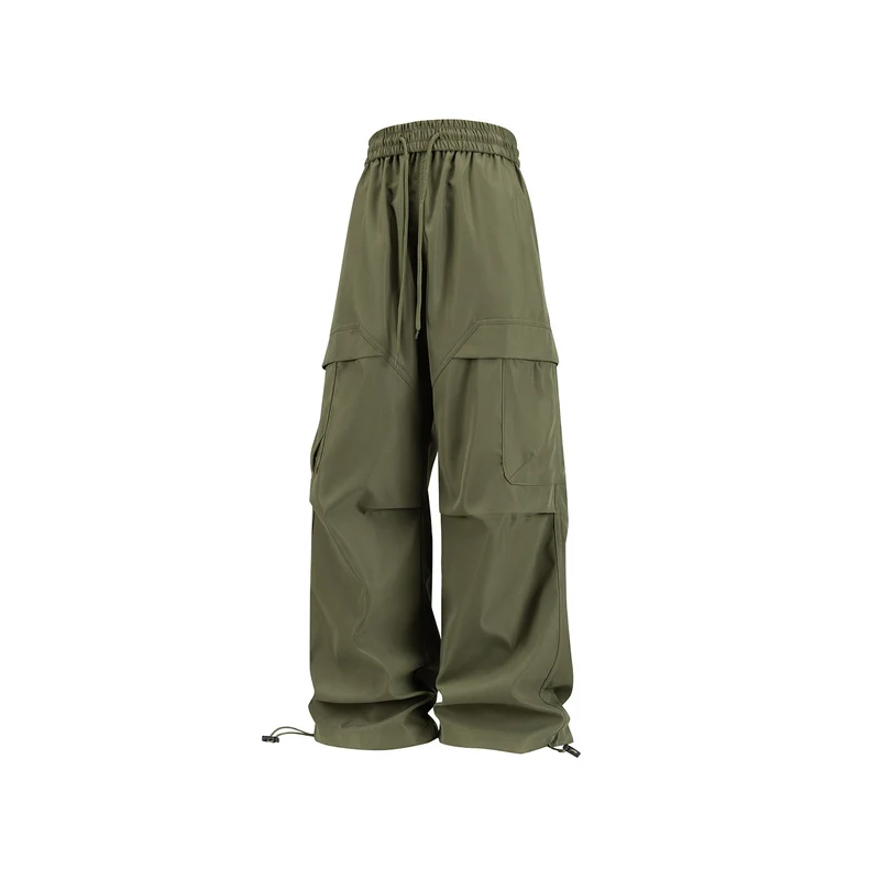 Unisex Weite Cargo-Hose im Utility-Baggy-Stil mit Elastikbund und verstellbaren Beinabschlüssen Drune
