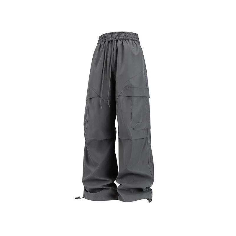 Unisex Weite Cargo-Hose im Utility-Baggy-Stil mit Elastikbund und verstellbaren Beinabschlüssen Drune