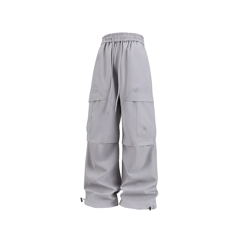 Unisex Weite Cargo-Hose im Utility-Baggy-Stil mit Elastikbund und verstellbaren Beinabschlüssen Drune