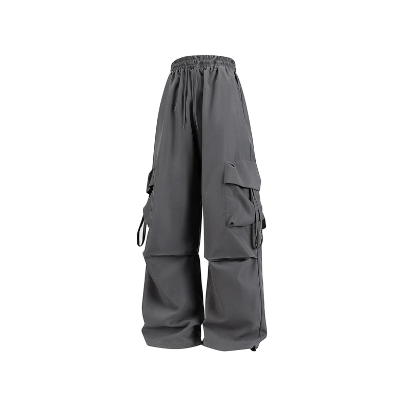 Unisex Weite Cargo‑Hose im Baggy‑Cut mit Tunnelzugbund, Mehrfachklappen und verstellbaren Beinabschlüssen Drune