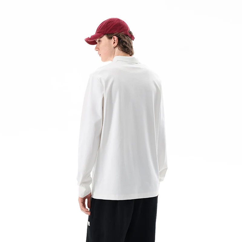 Unisex Oversized Halbzip-Pullover mit Hemdkragen und Technical-Scuba-Stoff Drune